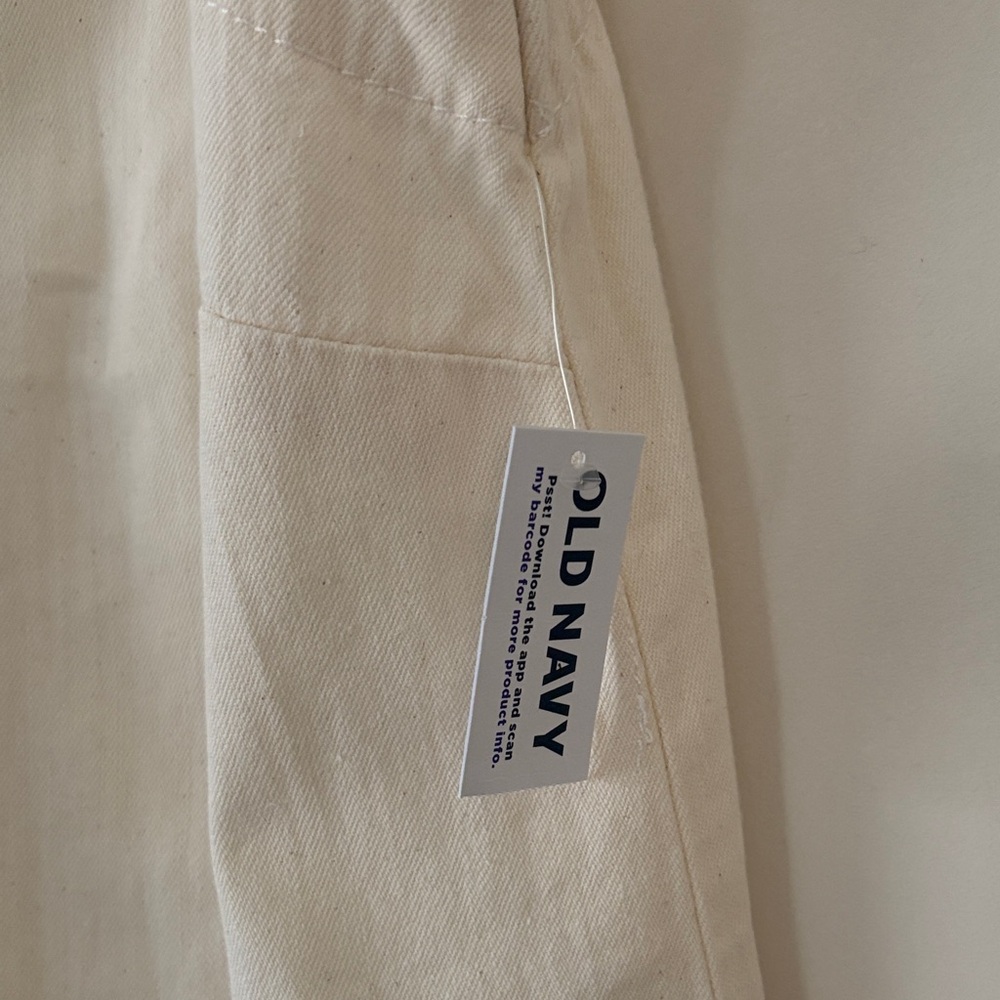 NWT Cream Button-Front Mini Dress - Picture 3 of 6